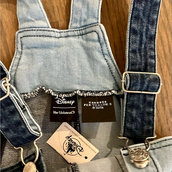Disney Her Universe Mickey Mouse Denim Overall Dress - NWT - Picture 6 of 8